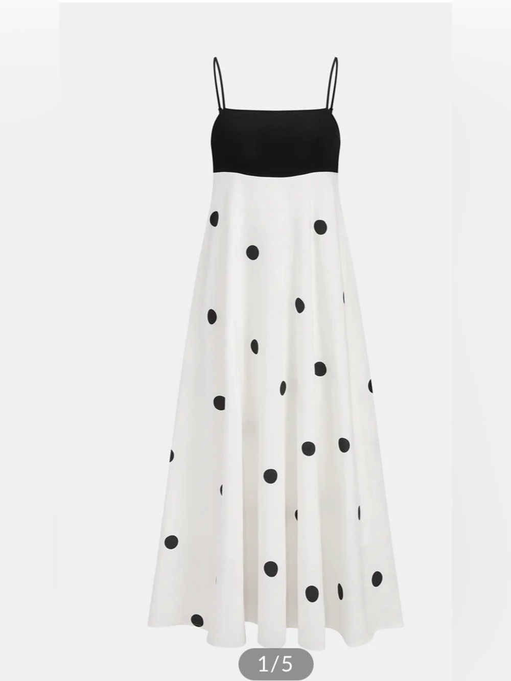 Commense Polka Dot color -block cami dress